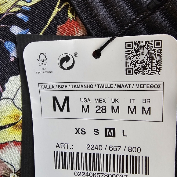 New ZARA Off The Shoulder Floral Top Bell Sleeve Bandana Flower Print Blouse - Picture 8 of 11